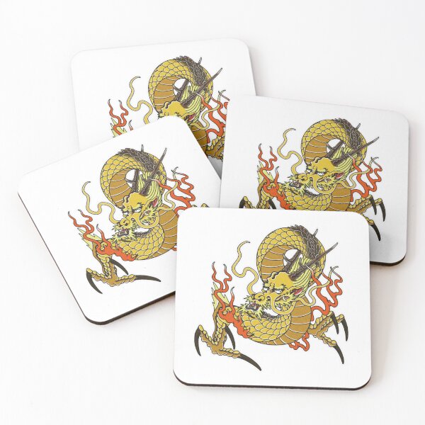 Item preview, Golden Dragon Traditional Eastern Fire Creature Graphic designed and sold by Bombstudios.