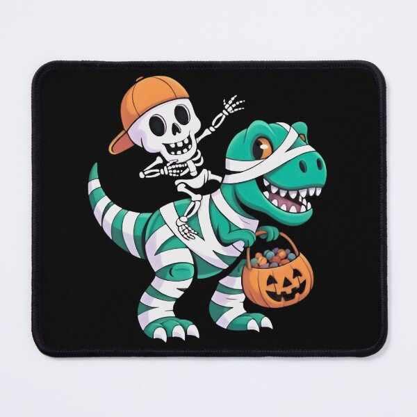 Item preview, Skeleton Riding Mummy T-Rex Halloween Funny Dinosaur Trick or Treat designed and sold by Zizo-DR44.