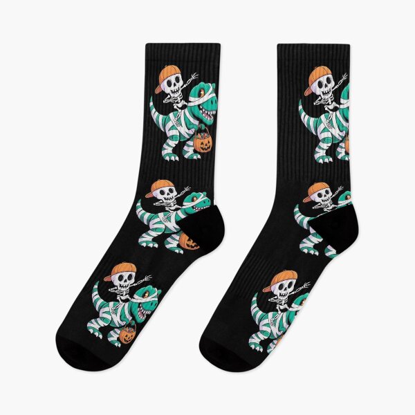 Item preview, Skeleton Riding Mummy T-Rex Halloween Funny Dinosaur Trick or Treat  designed and sold by Zizo-DR44.