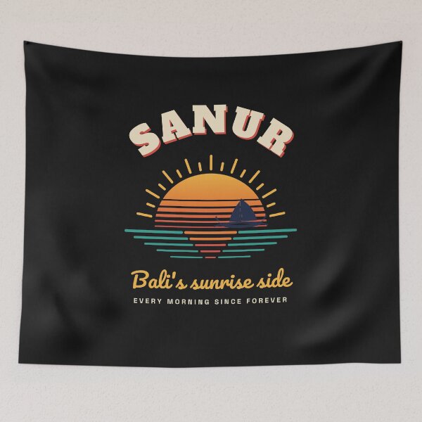 Item preview, Sanur Bali Sunrise Side Retro Jukung Boat designed and sold by Sanurclothingco.