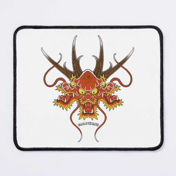 Item preview, Three Face Dragon Mythical Asian Demon Mask Art designed and sold by Bombstudios.