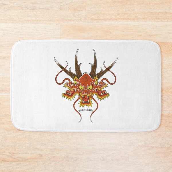 Item preview, Three Face Dragon Mythical Asian Demon Mask Art designed and sold by Bombstudios.