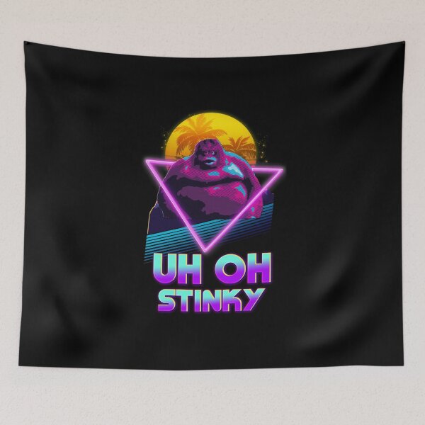 Item preview, Uh Oh Stinky Poop Le Monke 80s Vaporwave Outrun Style  Essential  designed and sold by MercyNiland1.