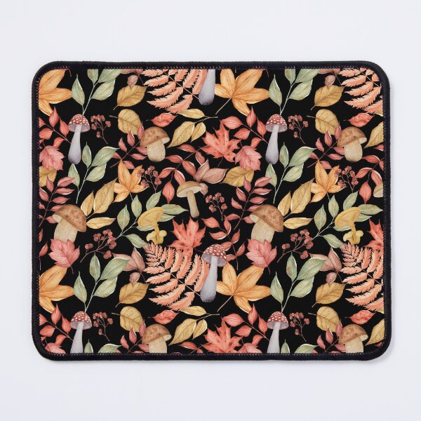 Item preview, Dark Cottagecore Watercolor Mushroom Fern Autumn Forest Pattern Travel designed and sold by FestivityFinds.