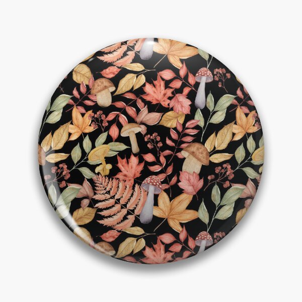 Item preview, Dark Cottagecore Watercolor Mushroom Fern Autumn Forest Pattern Travel designed and sold by FestivityFinds.