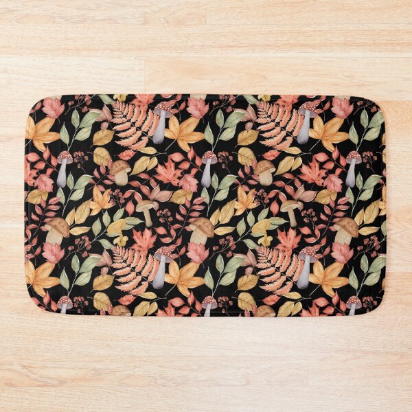 Item preview, Dark Cottagecore Watercolor Mushroom Fern Autumn Forest Pattern Travel designed and sold by FestivityFinds.
