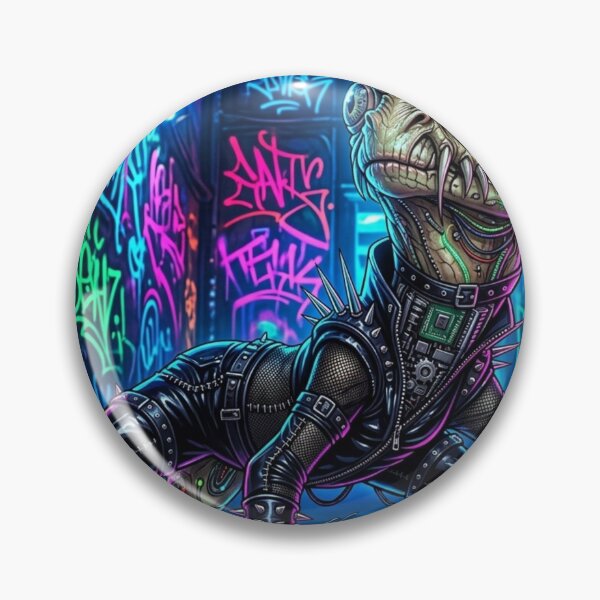 Item preview, Cyberpunk Armored Lizard designed and sold by kiwiartyfarty.