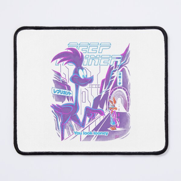 Item preview, Beep Runner Cyberpunk Neon Fast Bird Desert Synthwave Sci Fi Art designed and sold by ParkerDuerson.