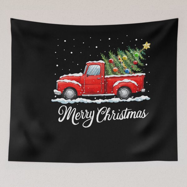 Item preview, Vintage Merry Christmas Red Truck Holiday designed and sold by stershopepie.