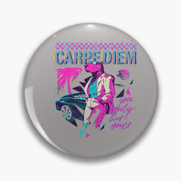 Item preview, Capydiem Synthwave Capybara Retro Sunset Car-44 designed and sold by AnjaIsense.