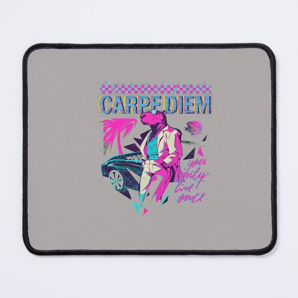 Item preview, Capydiem Synthwave Capybara Retro Sunset Car-44 designed and sold by AnjaIsense.