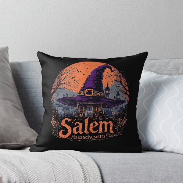 Item preview, Vintage Salem Massachusetts Halloween Skyline designed and sold by HayleePacoch.