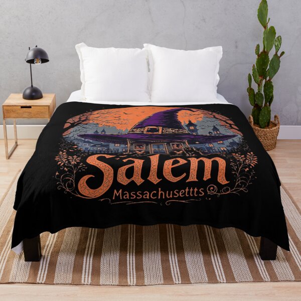 Item preview, Vintage Salem Massachusetts Halloween Skyline designed and sold by HayleePacoch.