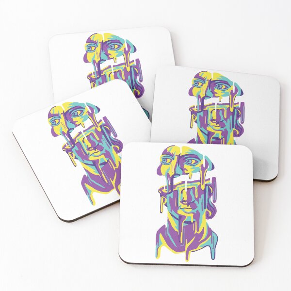 Item preview, Melted Classical Bust Portrait Art designed and sold by Drift & Sketch.
