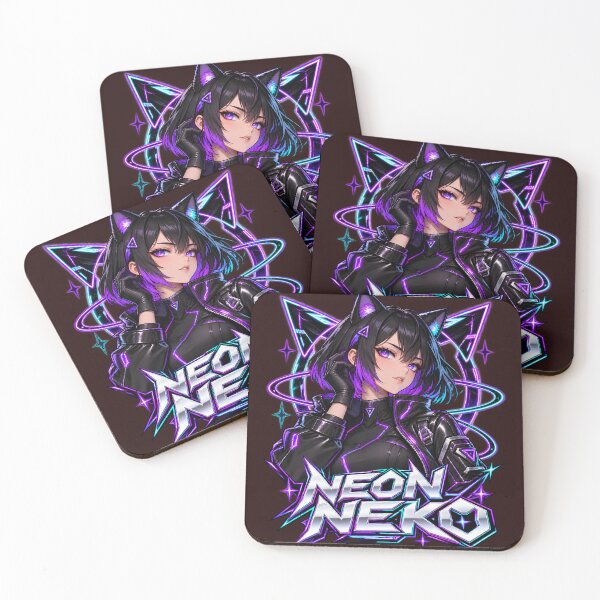 Item preview, Neon Neko – Cyberpunk Anime Cat Girl designed and sold by Revyra Design .