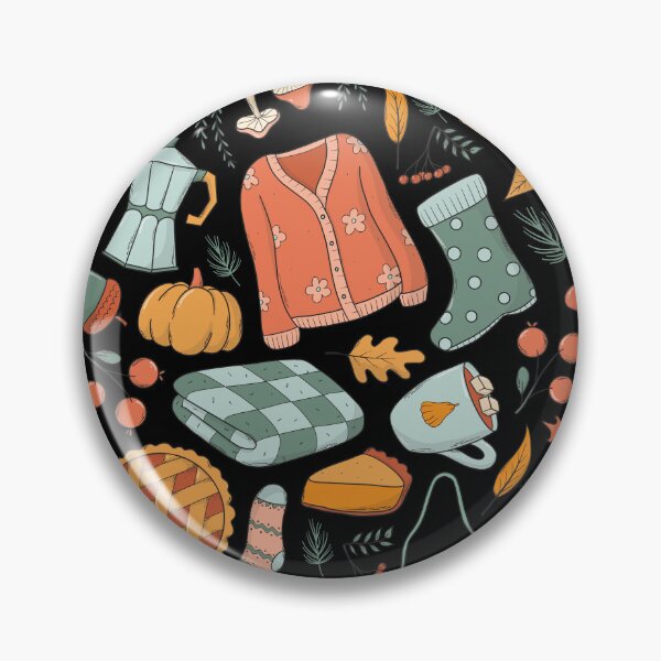 Item preview, Cozy Hygge Fall Autumn Cardigan Pie Pumpkin Pattern designed and sold by FestivityFinds.