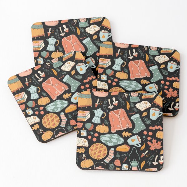 Item preview, Cozy Hygge Fall Autumn Cardigan Pie Pumpkin Pattern designed and sold by FestivityFinds.