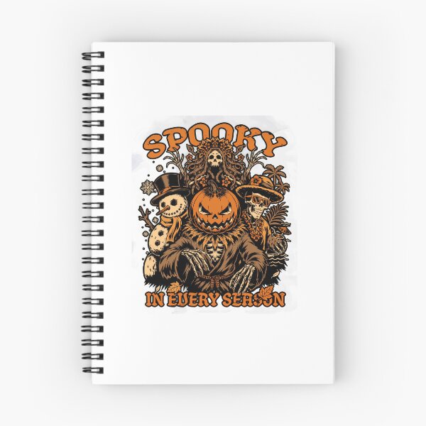 Item preview, Spooky In Every Season Pumpkin Scarecrow Skeleton All Year Halloween Art designed and sold by LiverEver.