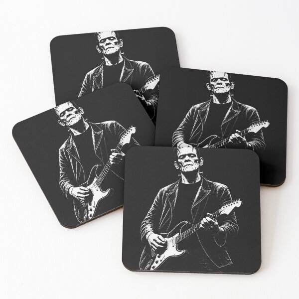 Item preview, Vintage Frankenstein Playing Guitar Halloween designed and sold by LouisaOReilly.