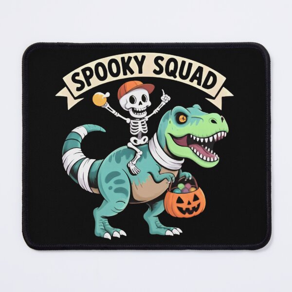 Item preview, Spooky Squad Skeleton Riding T-Rex Halloween Funny Dinosaur Candy Bucket designed and sold by Zizo-DR44.