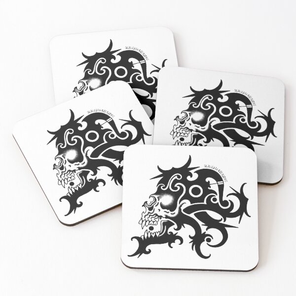 Item preview, Borneo Skull Tribal Dayak Tattoo Flash Graphic designed and sold by Bombstudios.