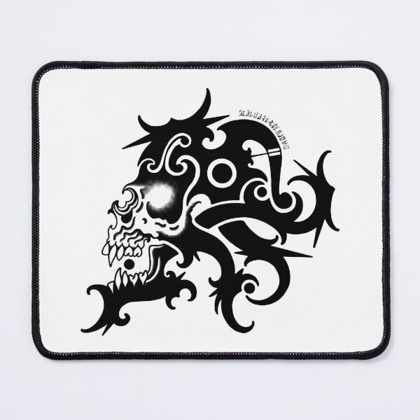 Item preview, Borneo Skull Tribal Dayak Tattoo Flash Graphic designed and sold by Bombstudios.