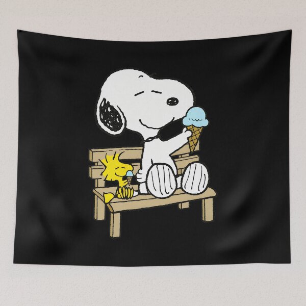 Item preview, Snoopy and Woodstock Summer Ice Cream Bench designed and sold by LittleMamastore.