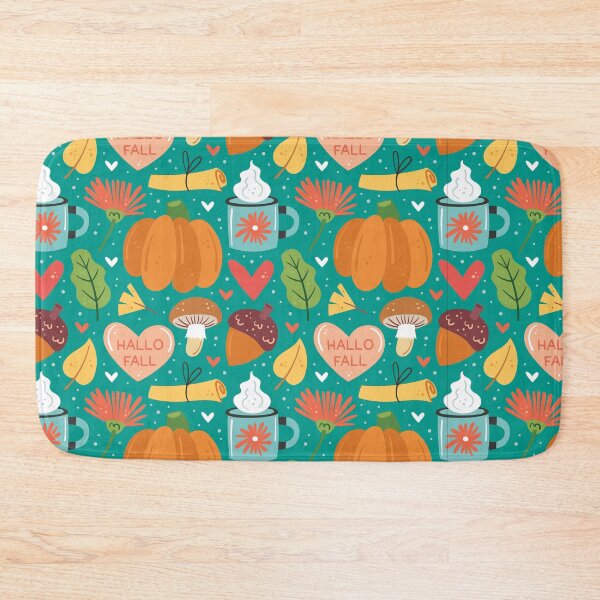 Item preview, Cute Hallo Fall Pumpkin Spice Coffee Heart Pattern designed and sold by FestivityFinds.