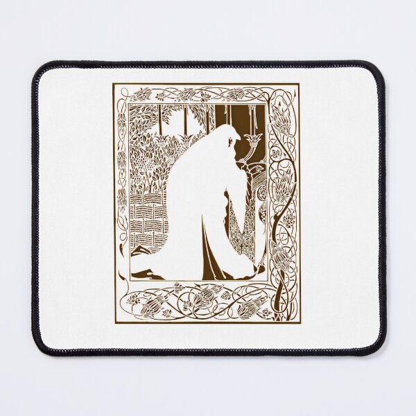 Item preview, Vintage Art Nouveau Cloaked Figure Botanical Border designed and sold by RubyPJackson.