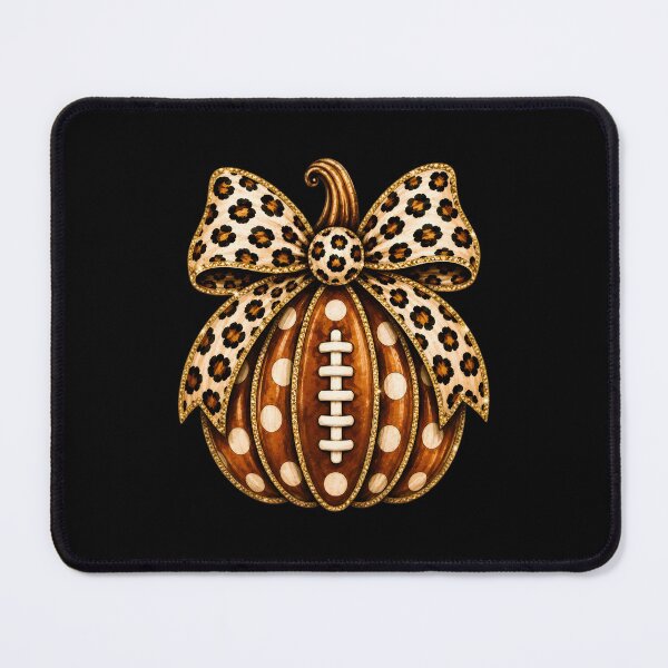 Item preview, Leopard Pumpkin Football Bow Festive Autumn Design designed and sold by GiaoCalonas.