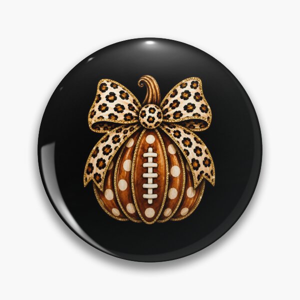 Item preview, Leopard Pumpkin Football Bow Festive Autumn Design designed and sold by GiaoCalonas.