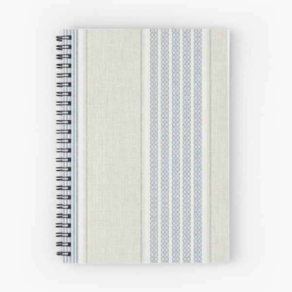 Item preview, Linen Stripe Pattern in Blue and Cream designed and sold by Mindful Wall Art Studio.