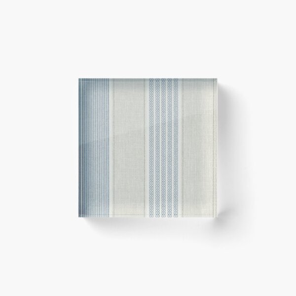 Item preview, Linen Stripe Pattern in Blue and Cream designed and sold by Mindful Wall Art Studio.