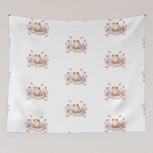 Item preview, Cottagecore Frog & Water Lily — Cozy Woodland Aesthetic Design designed and sold by Sweet Blob Co.