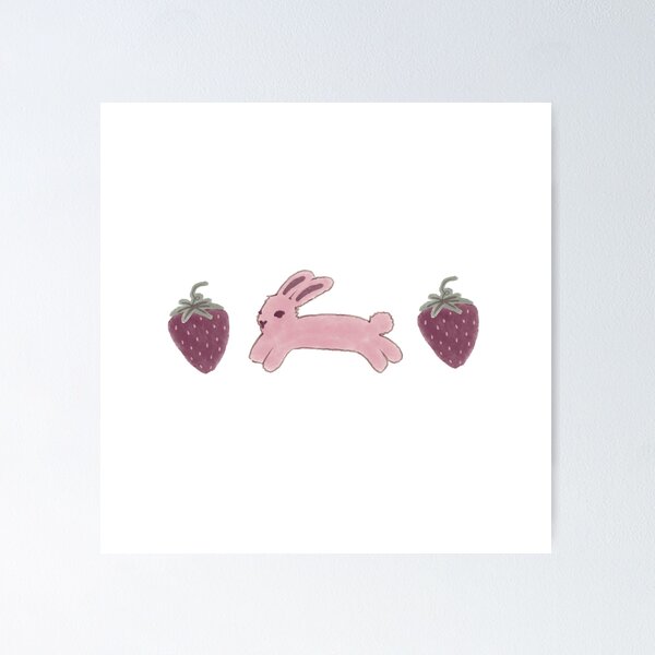 Item preview, Cute Bunny and Strawberry Design designed and sold by haezed.