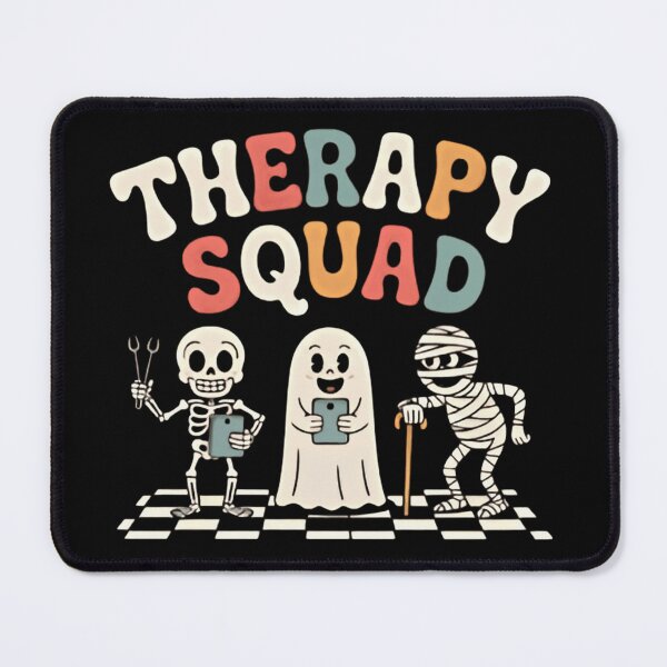 Item preview, Therapy Squad Retro Halloween Skeleton Ghost Mummy Therapist Gift designed and sold by Zizo-DR44.