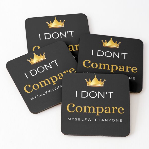 Item preview, I Don't Compare Myself With Anyone - Premium Crown Typography designed and sold by Hustle Mindset .