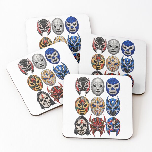 Item preview, Mexican Lucha Libre Masks Collection Mexican Wrestling Luchador Grid Art designed and sold by ParkerDuerson.
