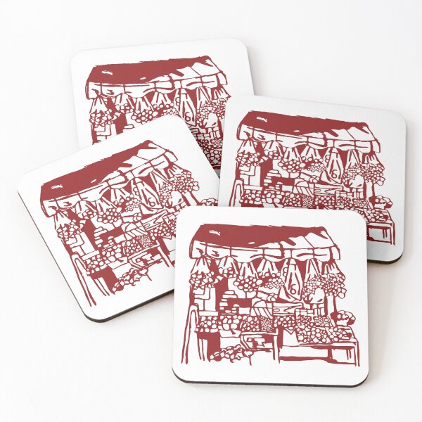 Item preview, Hand Drawn Rough Market Stand Sketch Print designed and sold by Drift & Sketch.
