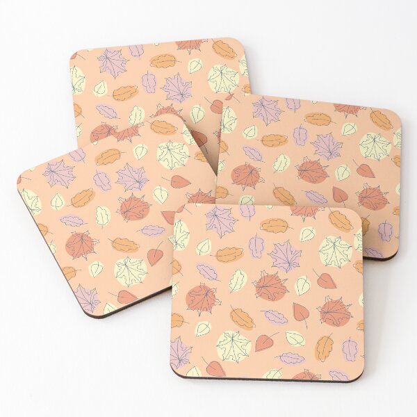 Item preview, Aesthetic Pastel Maple Leaf Line Art Autumn Pattern designed and sold by FestivityFinds.