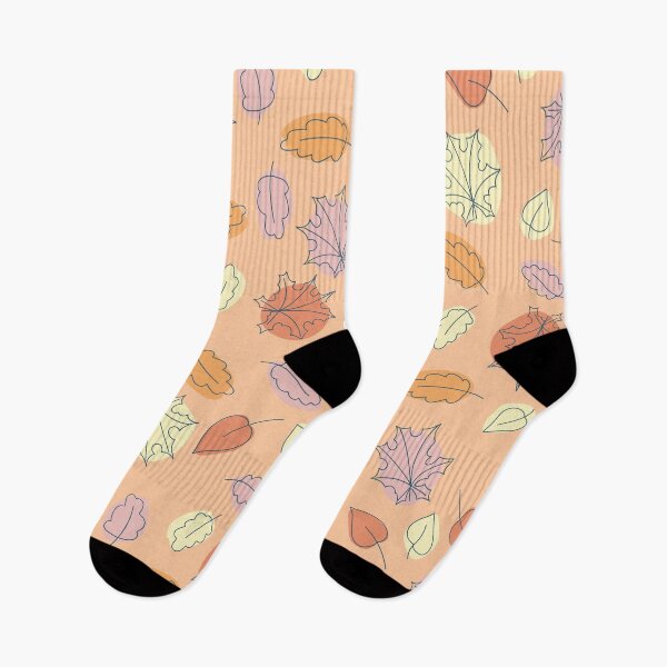 Item preview, Aesthetic Pastel Maple Leaf Line Art Autumn Pattern designed and sold by FestivityFinds.