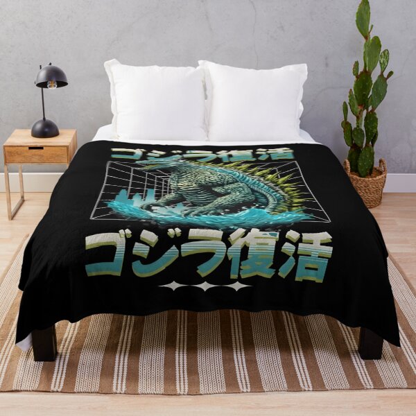 Item preview, Gojira Minus Zero Cyber Great Wave Retro Monster Vintage Fan Art designed and sold by QuietnoiseMax.