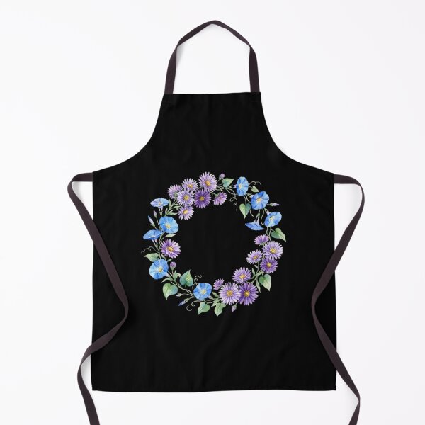 Item preview, Watercolor Blue And Purple Floral Wreath Botanical Art designed and sold by bvdesignart.