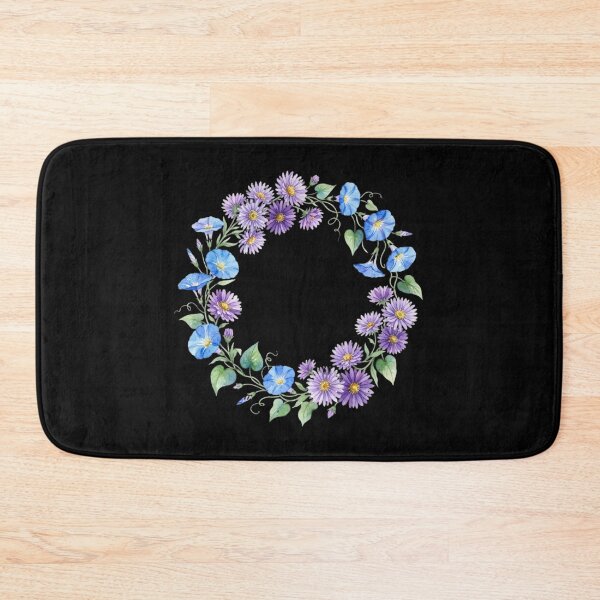 Item preview, Watercolor Blue And Purple Floral Wreath Botanical Art designed and sold by bvdesignart.
