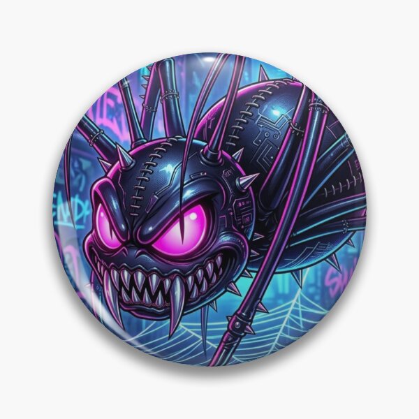 Item preview, Futuristic Cyber Spider in Urban Jungle designed and sold by kiwiartyfarty.