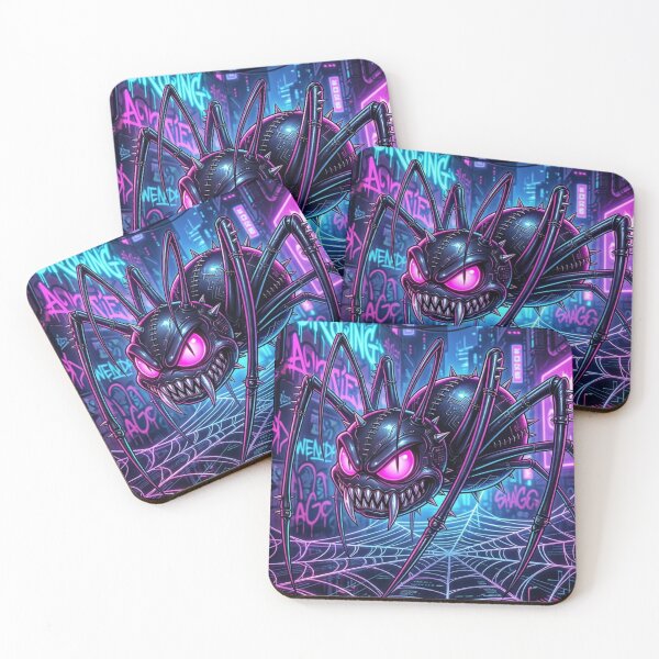 Item preview, Futuristic Cyber Spider in Urban Jungle designed and sold by kiwiartyfarty.