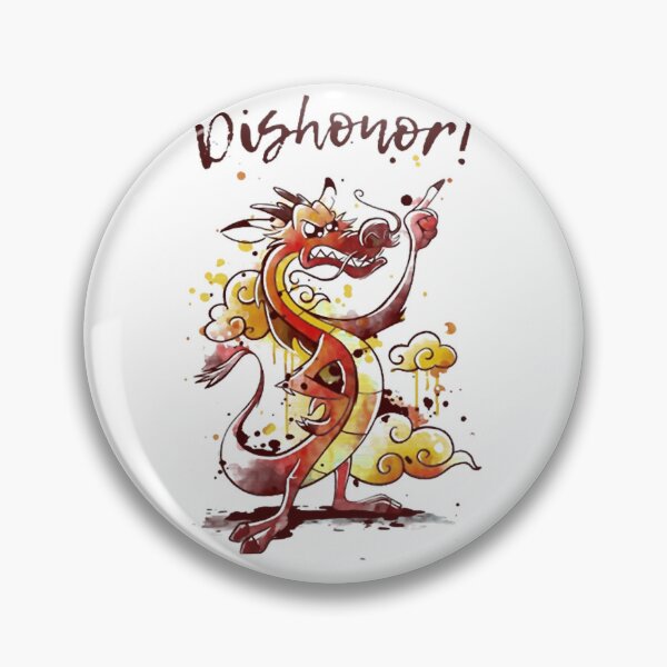 Item preview, Funny Cartoon Red Dragon Dishonor Slogan Watercolor designed and sold by jargolamo.