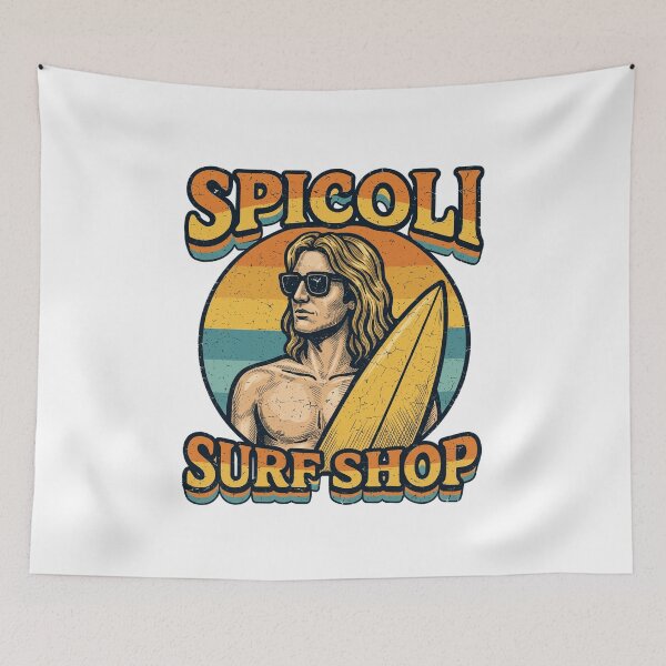 Item preview, Vintage Retro 80s Surfer Guy Sunset Beach Surf Shop Art designed and sold by LiverEver.