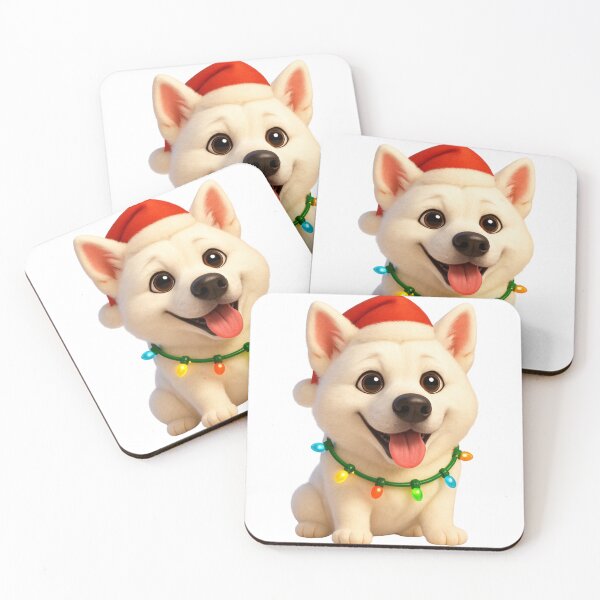 Item preview, Kishu Dog Christmas Cheer designed and sold by Sillytoe.