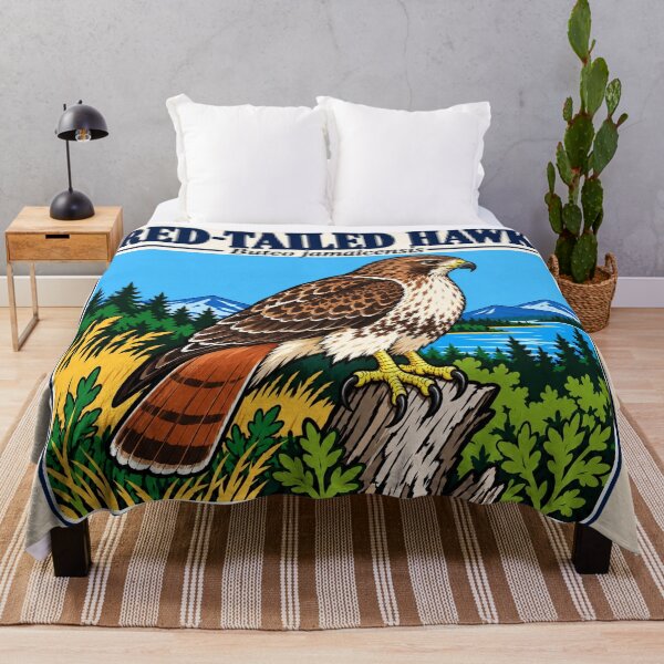 Item preview, Red-Tailed Hawk Vintage Wildlife Badge designed and sold by American Fieldmark Studio.